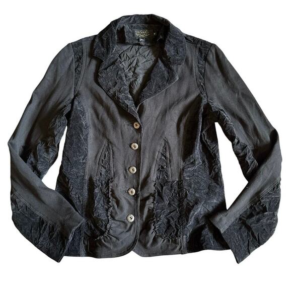 Women’s Icelandic Design Fitted Western Jacket Blazer Medium Crushed Velvet - Picture 1 of 4